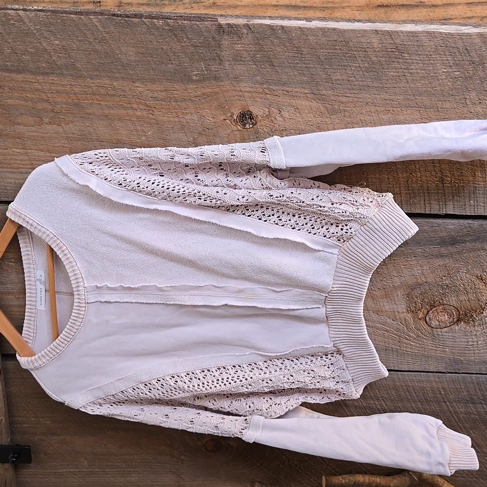 Altar'd State Cream Lace Blouse